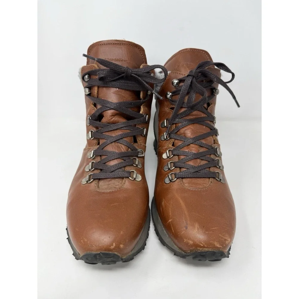 HOOD Rubber Co. Concord Leather Waterproof‎ Hiking Boots Vibram Sole Men's 9.5